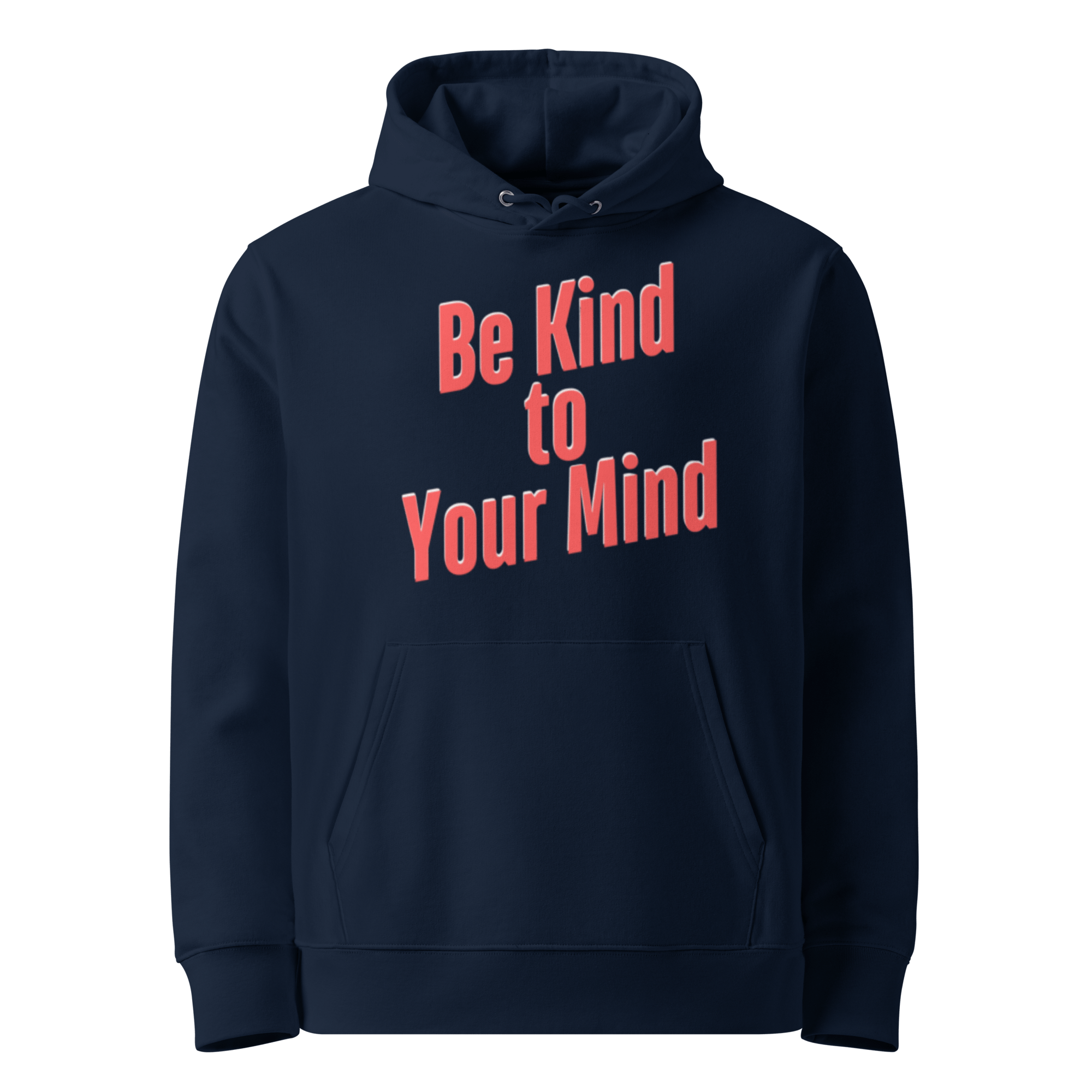 Sustainable Self-Care Hoodie - Eco-Friendly Organic Cotton Hoodie in Blue.Minimalist Affirmation Hoodie - Soft Ethical Sweatshirt for Mindfulness.Eco-Friendly Hoodie - Mental Wellness Fashion for Conscious Consumers.