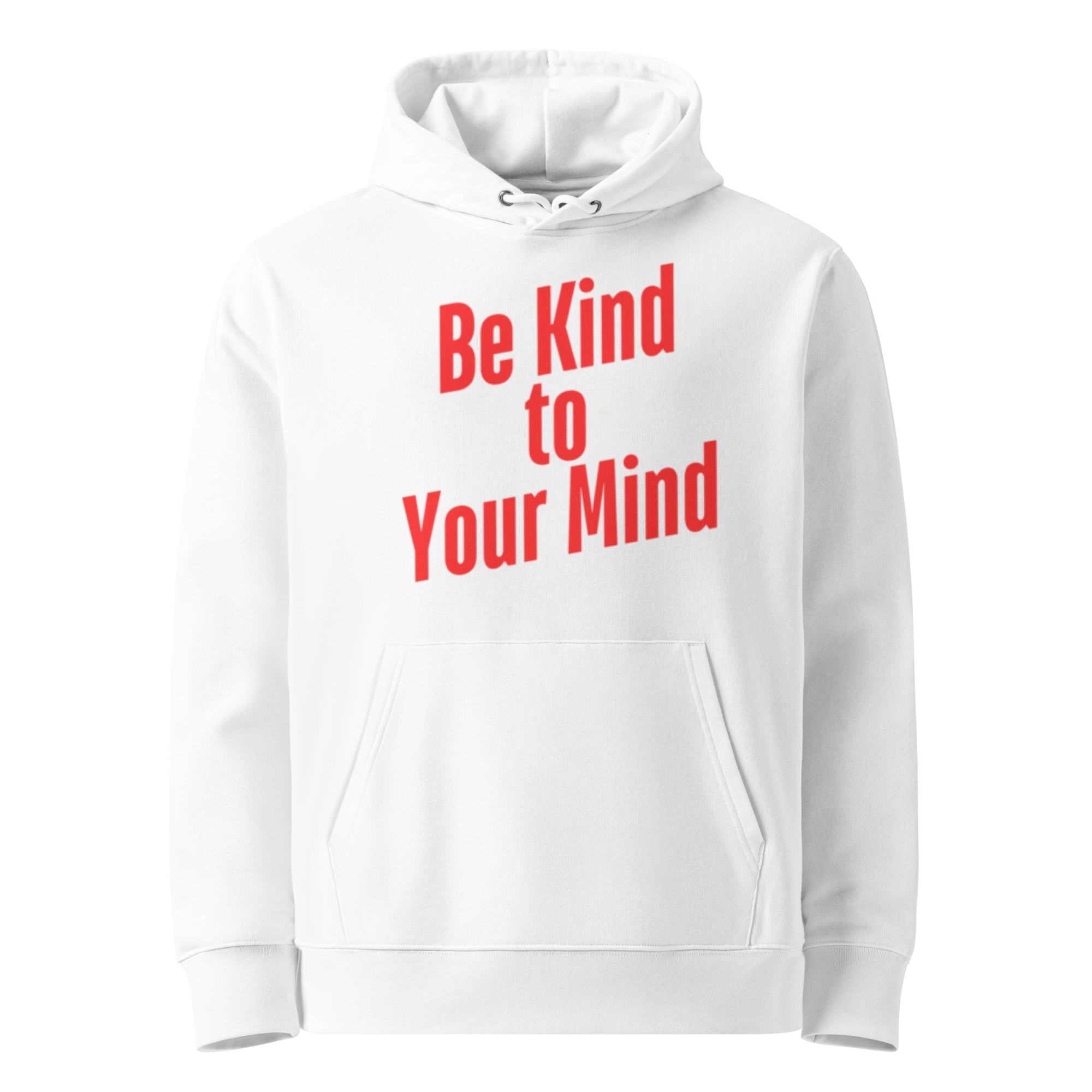 Sustainable Self-Care Hoodie - Eco-Friendly Organic Cotton Hoodie in White.Minimalist Affirmation Hoodie - Soft Ethical Sweatshirt for Mindfulness.Eco-Friendly Hoodie - Mental Wellness Fashion for Conscious Consumers.