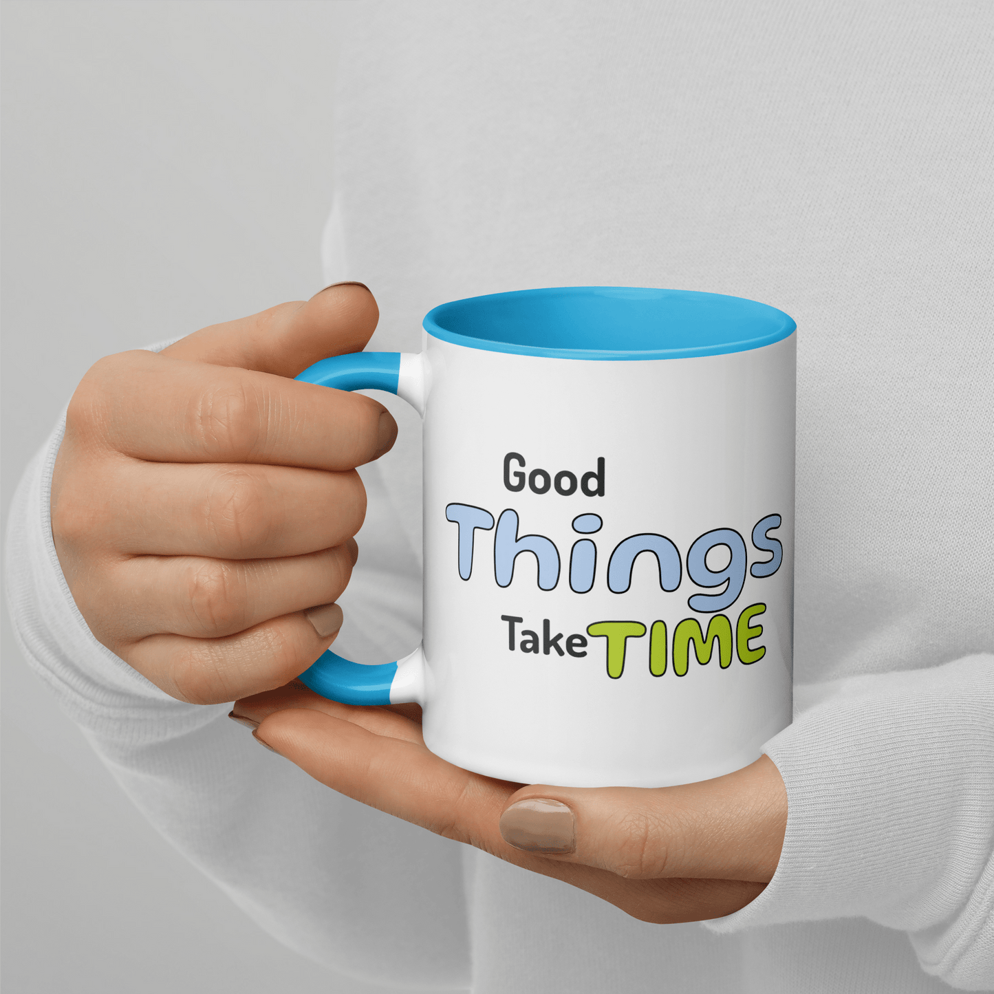 Positivity Mug - Vibrant Colour Inside Ceramic Cup for Daily Motivation | Inspirational Coffee Mug - Bold Uplifting Message & Stylish Design | Motivational Morning Mug - Microwave & Dishwasher Safe