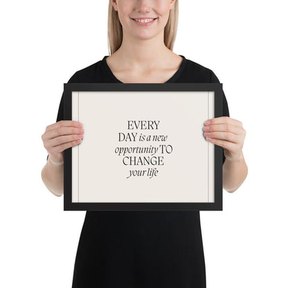 Framed Poster - Thrive & Co. Thrive & Co. Black / 11″×14″ / Every Day Is a New... Thrive & Co.