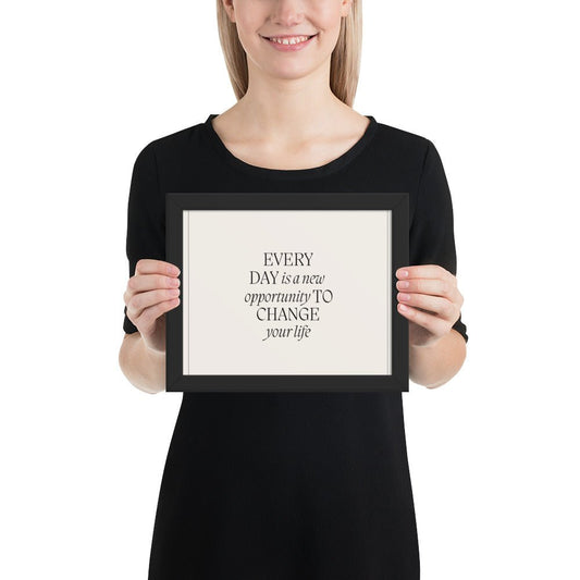 Framed Poster - Thrive & Co. Thrive & Co. Black / 8″×10″ / Every Day Is a New... Thrive & Co.